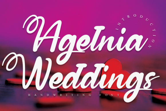 Agelnia Weddings: A Elegant Handwritten Font