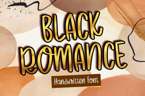 Black Romance Font for Web Design