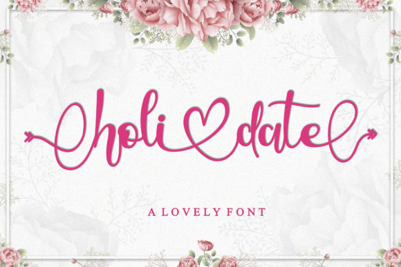 Holidate Font: Romantic Script for Editorial Design