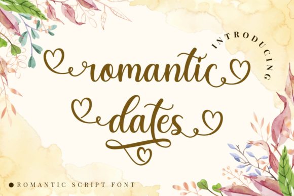 Romantic Dates Font for Business