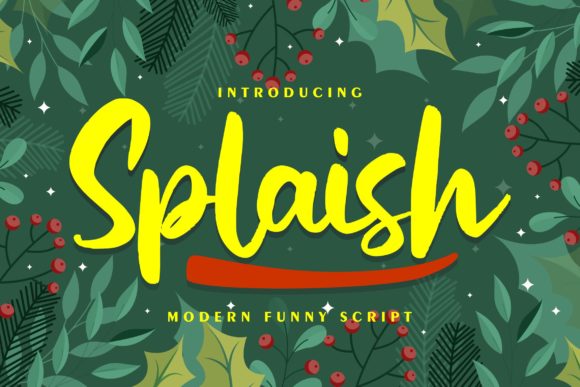 Splaish: A Bold Handwritten Font
