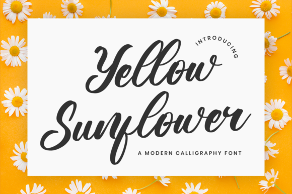 Yellow Sunflower Font for Business